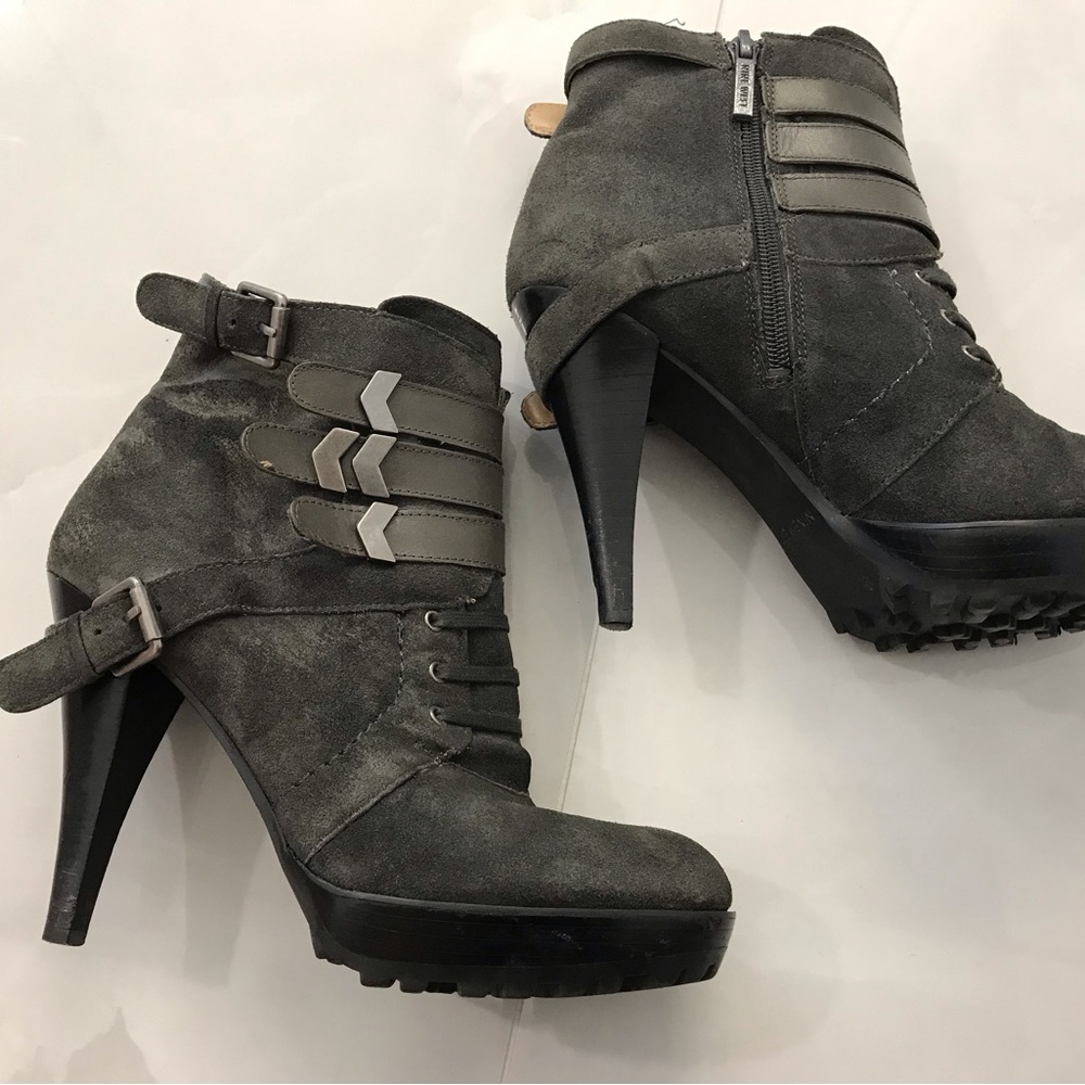 Nine West Charcoal Ankle Booties